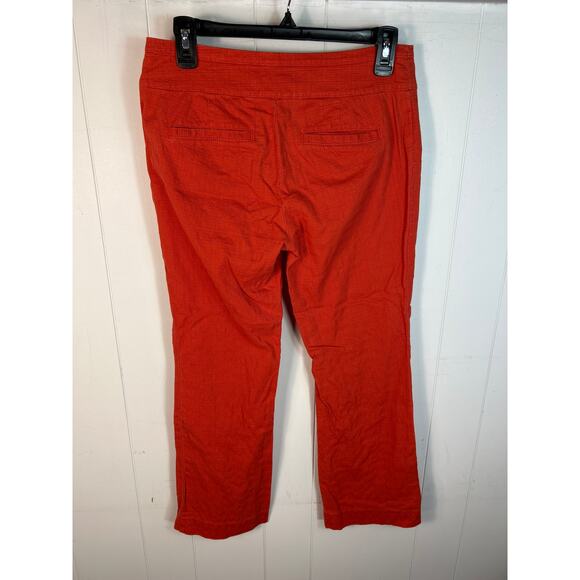 Anthropologie Cartonnier Charlie Crop Flare Pants Burnt Orange Size 4 - Picture 3 of 6